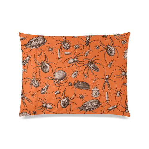 beetles spiders creepy crawlers insects halloween Custom Zippered Pillow Case 20"x26"(Twin Sides)