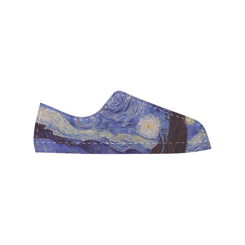 Vincent Van Gogh Starry Night Women's Classic Canvas Shoes (Model 018)