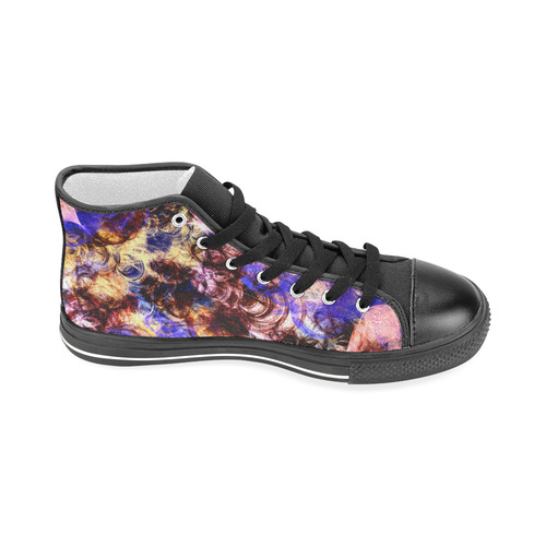 Lilac Turbulence Men’s Classic High Top Canvas Shoes (Model 017)