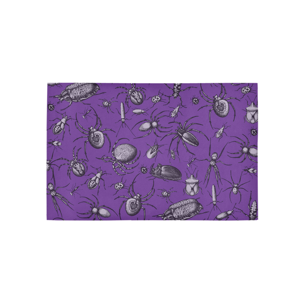 spiders creepy crawlers insects purple halloween Area Rug 5'x3'3''