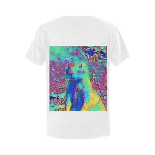 Animal ArtStudio prairie dog 1016 Women's T-Shirt in USA Size (Two Sides Printing)