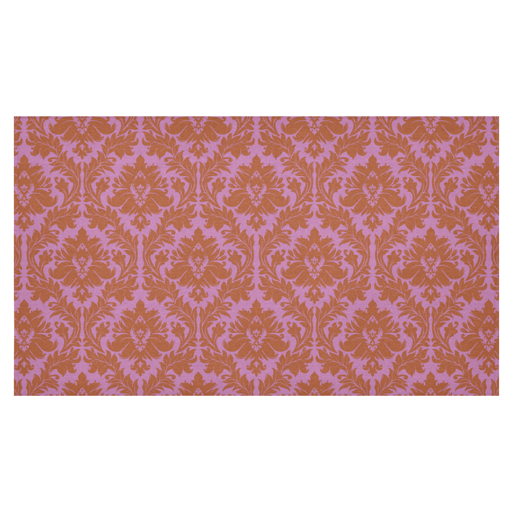 autumn fall colors pink red damask Cotton Linen Tablecloth 60"x 104"