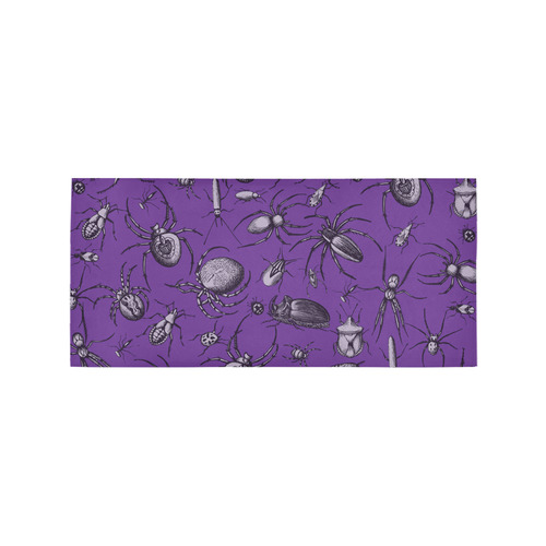 spiders creepy crawlers insects purple halloween Area Rug 7'x3'3''