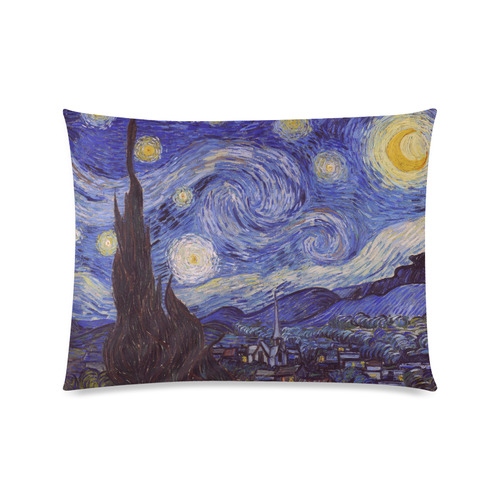 Vincent Van Gogh Starry Night Custom Zippered Pillow Case 20"x26"(Twin Sides)