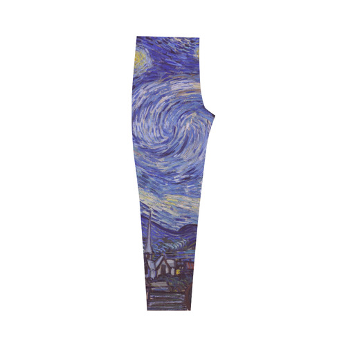 Vincent Van Gogh Starry Night Capri Legging (Model L02)