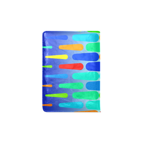 Colorful shapes on a blue background Custom NoteBook A5