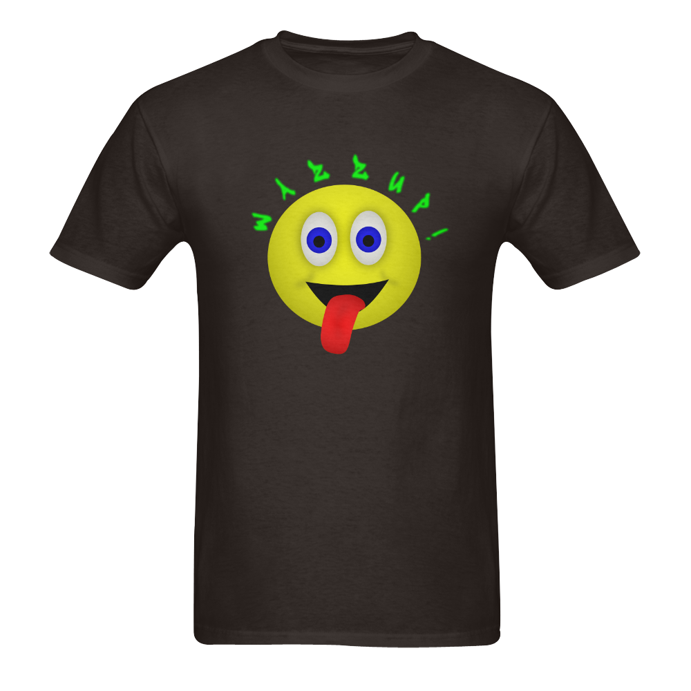 Wazzup Funny Smiley Sunny Men's T- shirt (Model T06)