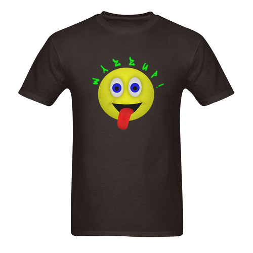 Wazzup Funny Smiley Sunny Men's T- shirt (Model T06)