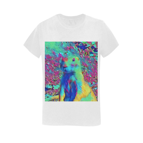 Animal ArtStudio prairie dog 1016 Women's T-Shirt in USA Size (Two Sides Printing)