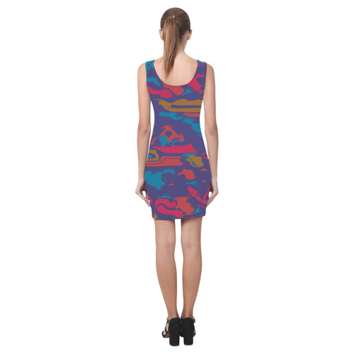 Chaos in retro colors Medea Vest Dress (Model D06)