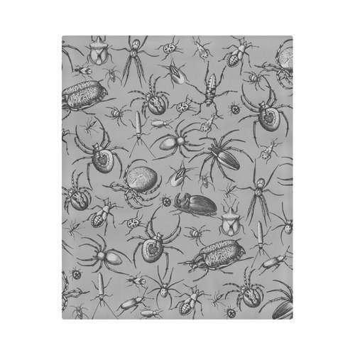 beetles spiders creepy crawlers insects grey Duvet Cover 86"x70" ( All-over-print)