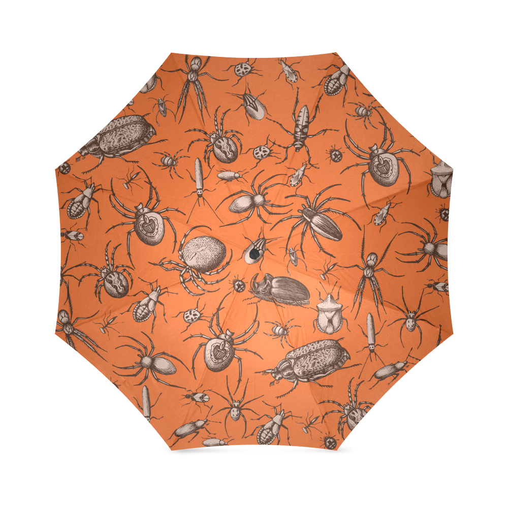 beetles spiders creepy crawlers insects halloween Foldable Umbrella (Model U01)