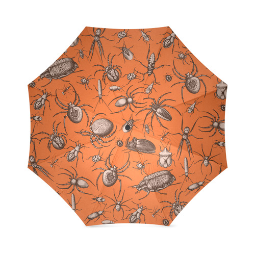 beetles spiders creepy crawlers insects halloween Foldable Umbrella (Model U01)