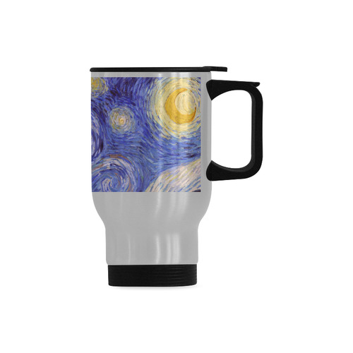 Vincent Van Gogh Starry Night Travel Mug (Silver) (14 Oz)