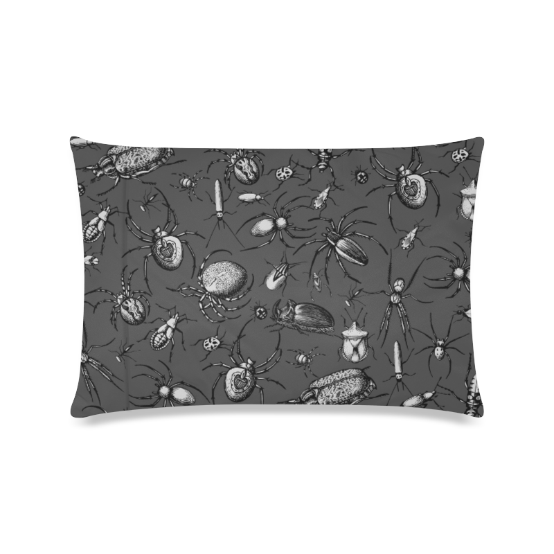 beetles spiders creepy crawlers insects bugs Custom Zippered Pillow Case 16"x24"(Twin Sides)