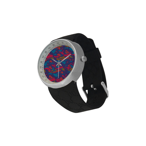 Chaos in retro colors Men's Resin Strap Watch(Model 307)