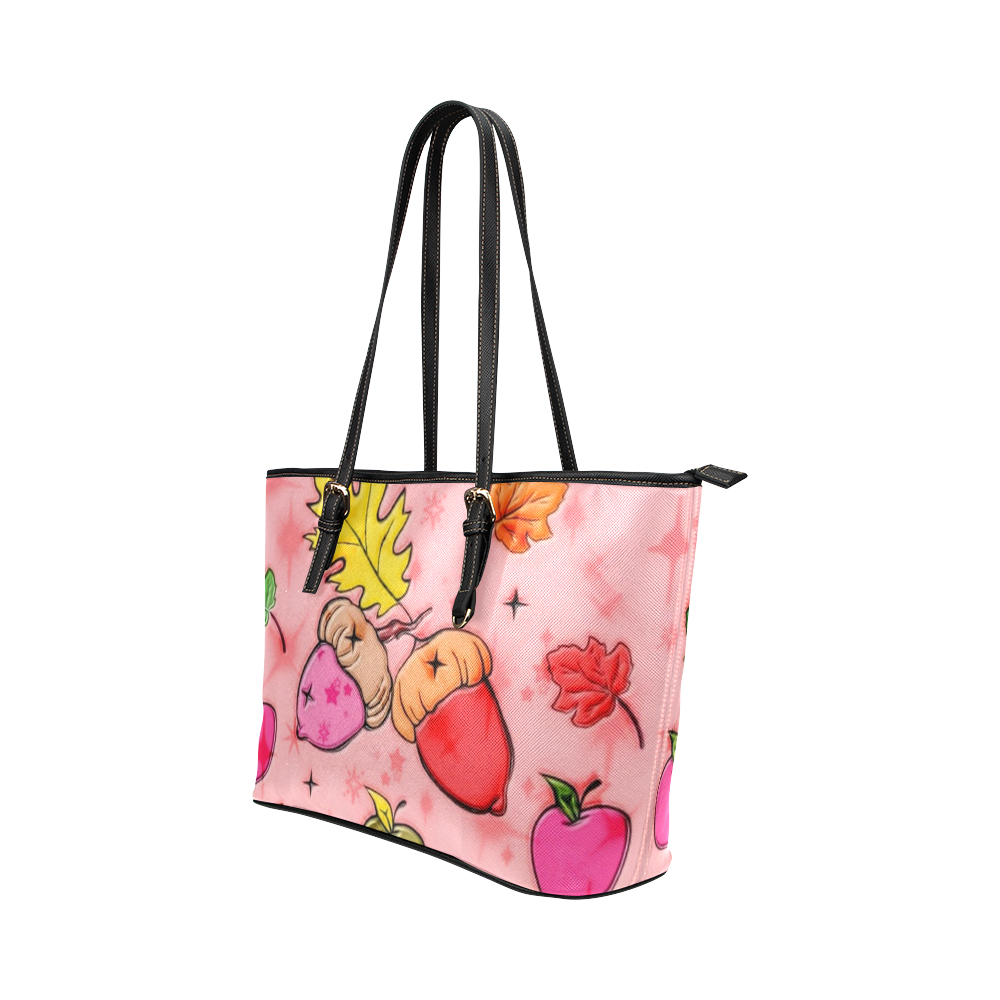 Popart Fall by Popart Lover Leather Tote Bag/Large (Model 1651)