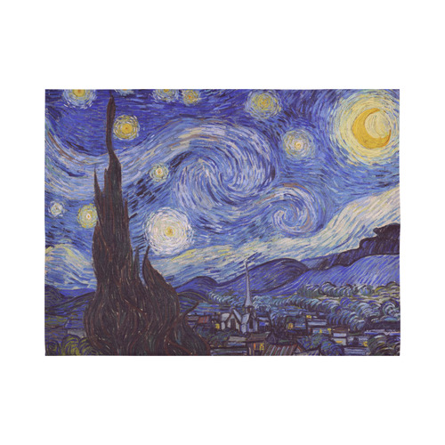 Vincent Van Gogh Starry Night Cotton Linen Wall Tapestry 80"x 60"
