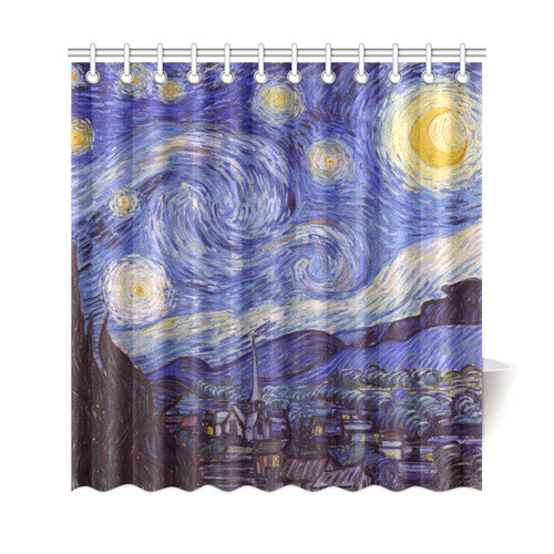 Vincent Van Gogh Starry Night Shower Curtain 69"x72"