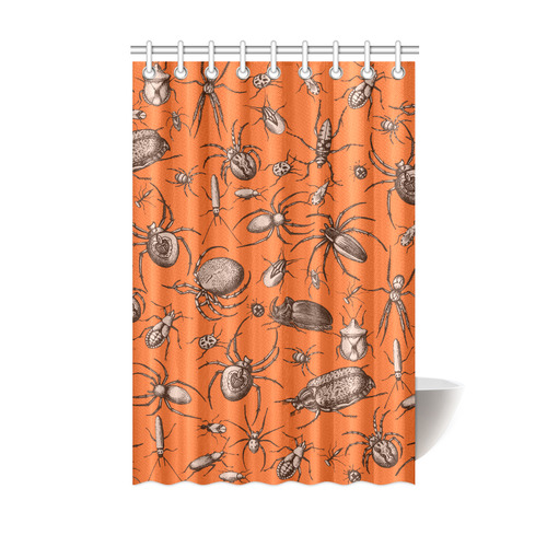 beetles spiders creepy crawlers insects halloween Shower Curtain 48"x72"