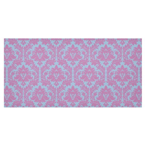 autumn fall colors pink blue damask Cotton Linen Tablecloth 60"x120"
