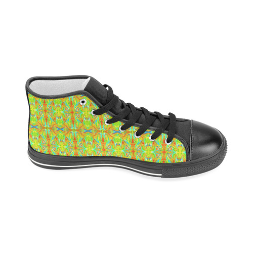 Multicolor Abstract Figure Pattern Men’s Classic High Top Canvas Shoes (Model 017)