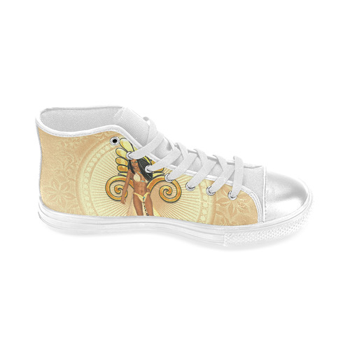 Wonderful egypt women with egypt sign High Top Canvas Women's Shoes/Large Size (Model 017)