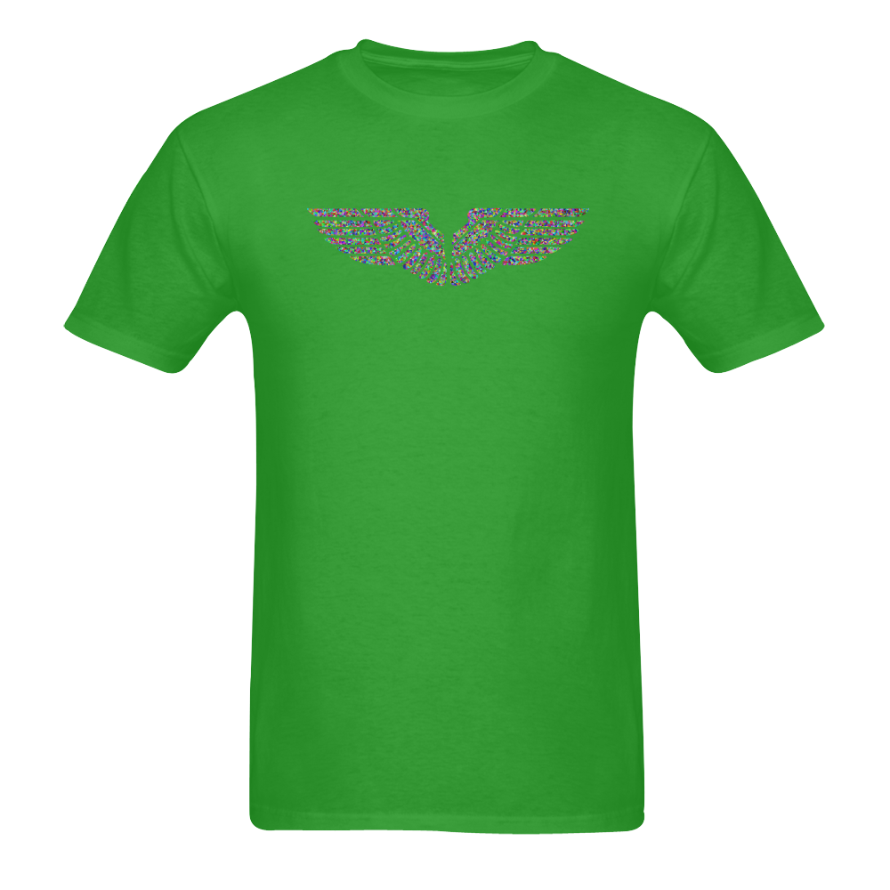 Abstract Triangle Eagle Wings Green Men's T-Shirt in USA Size (Two Sides Printing)