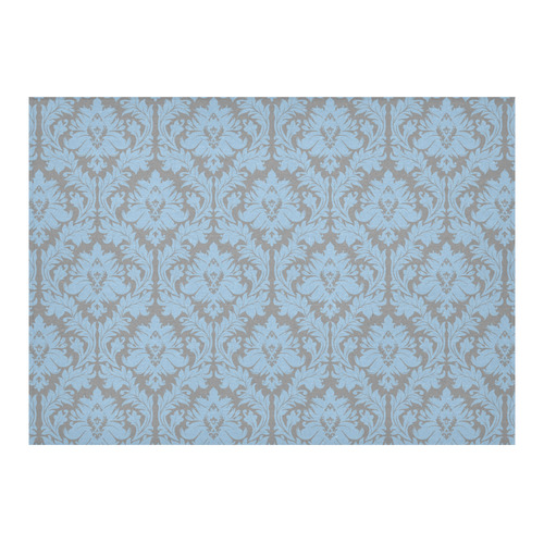 autumn fall colors grey blue damask Cotton Linen Tablecloth 60"x 84"