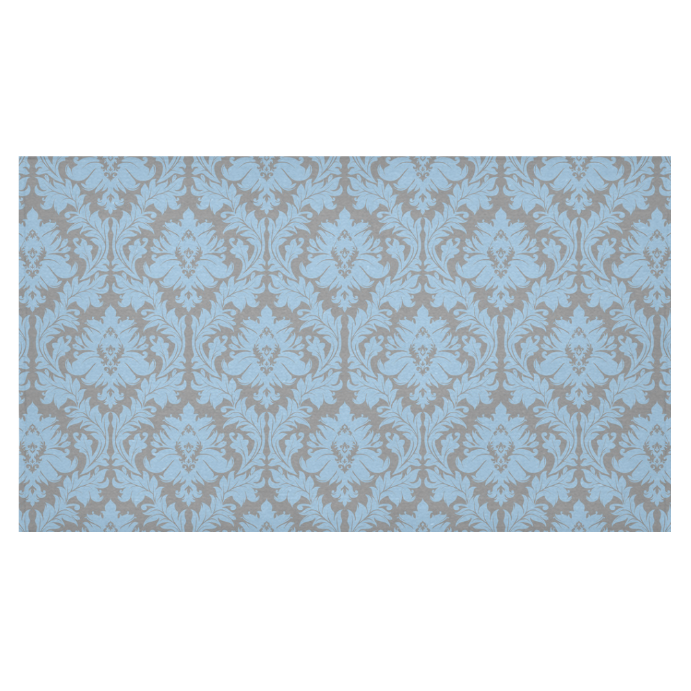 autumn fall colors grey blue damask Cotton Linen Tablecloth 60"x 104"