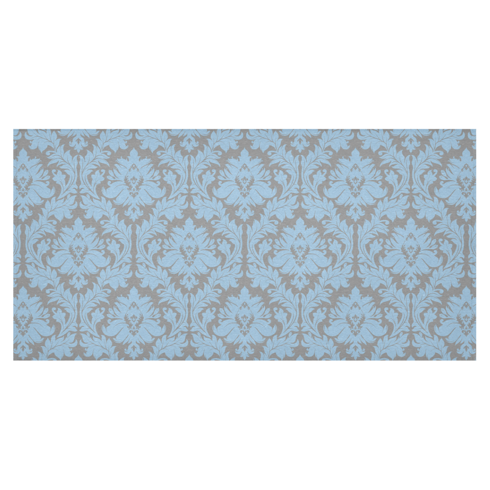 autumn fall colors grey blue damask Cotton Linen Tablecloth 60"x120"