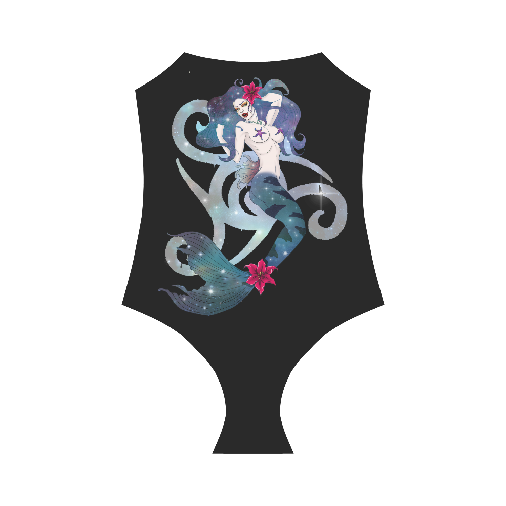 NEBULA BLACK AND PINK Strap Swimsuit ( Model S05)