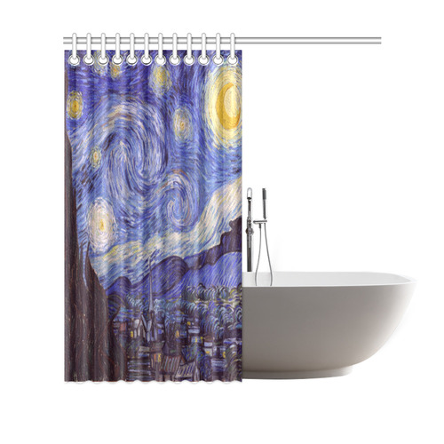 Vincent Van Gogh Starry Night Shower Curtain 69"x70"