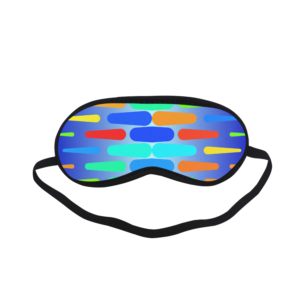 Colorful shapes on a blue background Sleeping Mask