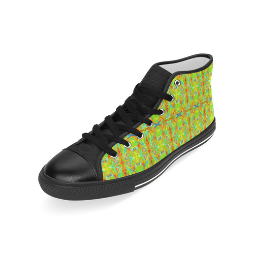 Multicolor Abstract Figure Pattern Men’s Classic High Top Canvas Shoes (Model 017)
