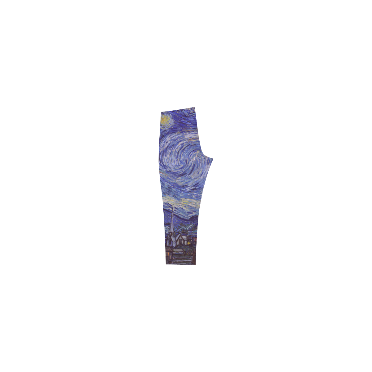 Vincent Van Gogh Starry Night Capri Legging (Model L02)