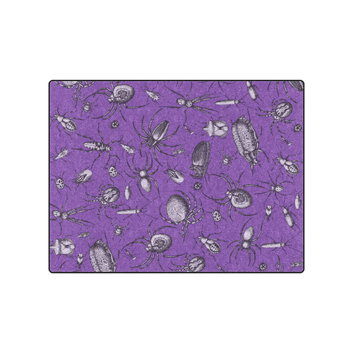 spiders creepy crawlers insects purple halloween Blanket 50"x60"