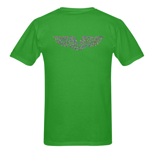 Abstract Triangle Eagle Wings Green Men's T-Shirt in USA Size (Two Sides Printing)