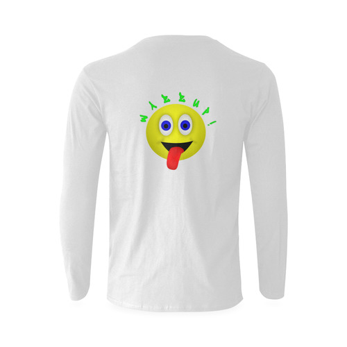 Wazzup Funny Smiley Sunny Men's T-shirt (long-sleeve) (Model T08)