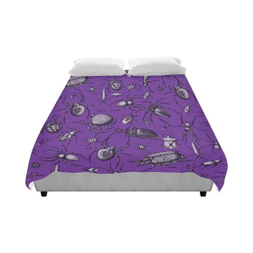 spiders creepy crawlers insects purple halloween Duvet Cover 86"x70" ( All-over-print)