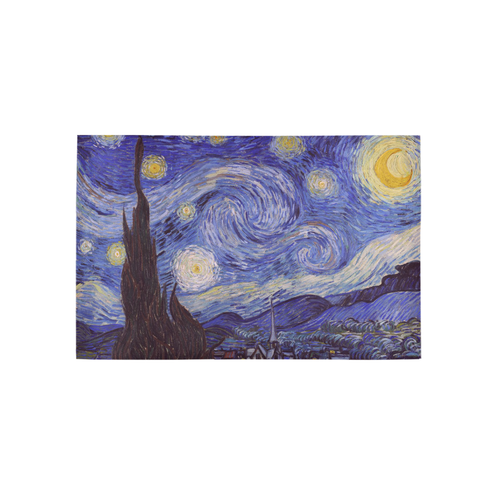 Vincent Van Gogh Starry Night Area Rug 5'x3'3''