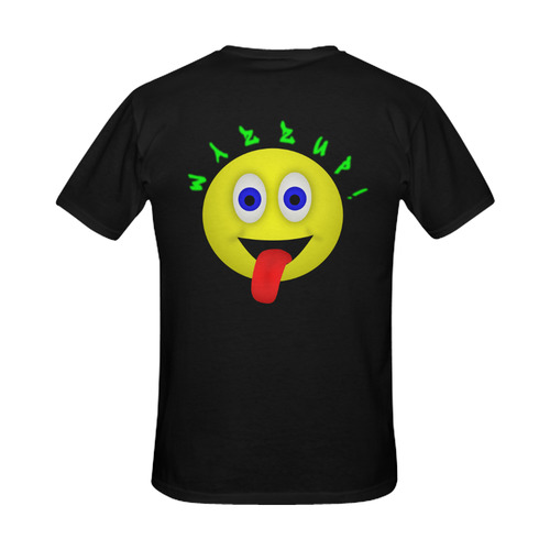 Wazzup Funny Smiley Men's Slim Fit T-shirt (Model T13)
