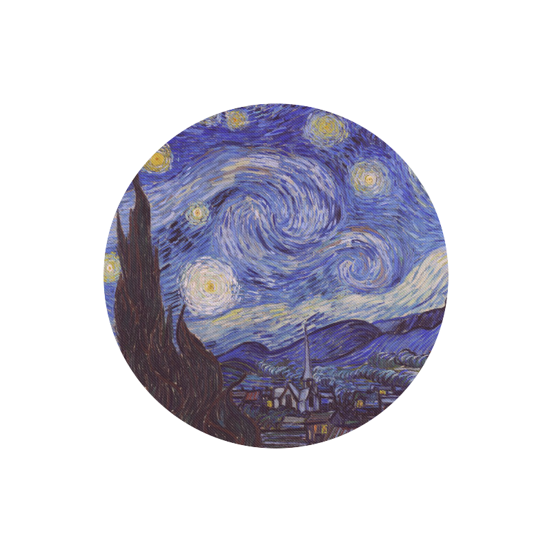 Vincent Van Gogh Starry Night Round Mousepad