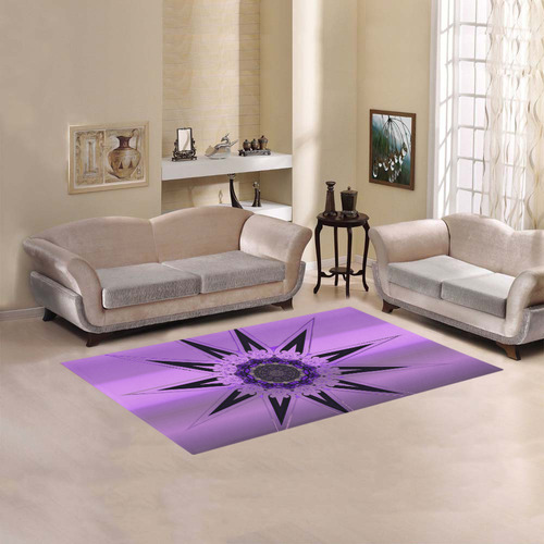 pURPLE cOMPASS Area Rug 5'x3'3''