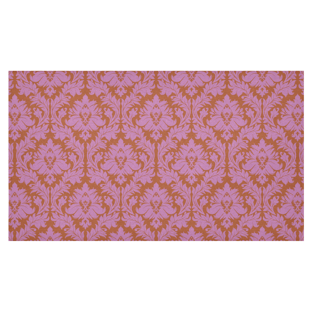 autumn fall colors pink red damask Cotton Linen Tablecloth 60"x 104"
