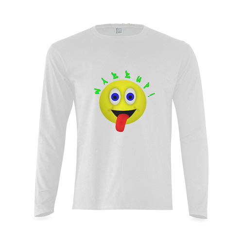 Wazzup Funny Smiley Sunny Men's T-shirt (long-sleeve) (Model T08)