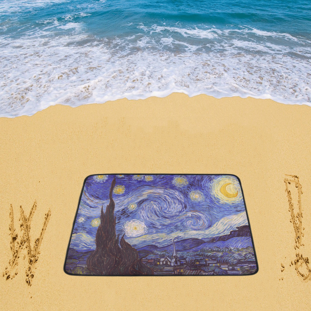 Vincent Van Gogh Starry Night Beach Mat 78"x 60"