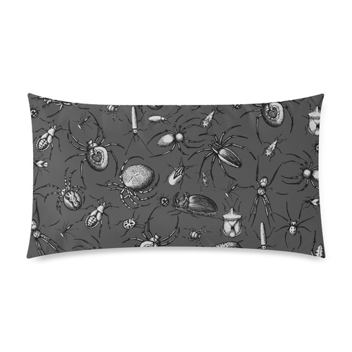 beetles spiders creepy crawlers insects bugs Rectangle Pillow Case 20"x36"(Twin Sides)