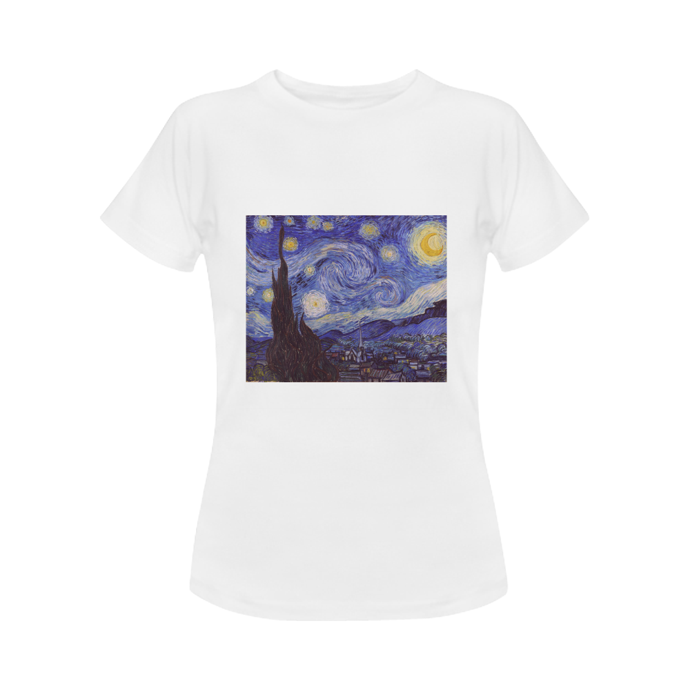 Vincent Van Gogh Starry Night Women's Classic T-Shirt (Model T17）