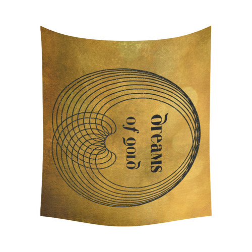 dreams of gold Cotton Linen Wall Tapestry 60"x 51"